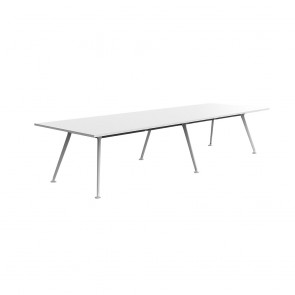 Infinity Large Boardroom Table White Legs