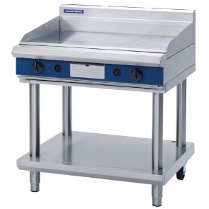 GE844-P Blue Seal 900mm Gas High Performance Griddle On Leg Stand - LPG / Propane
