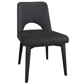 Scandi Side Chair Black Wood Legs