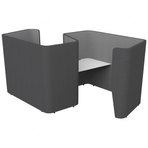Wave Swell Double Acoustic Work Pod with Desk